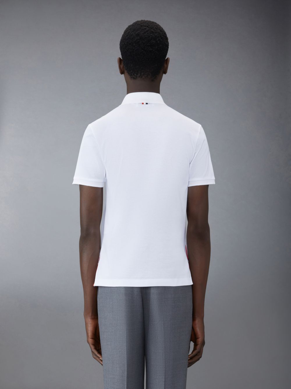 Men Thom Browne Pique Pocket Polo Shirt White | WZM09S83127