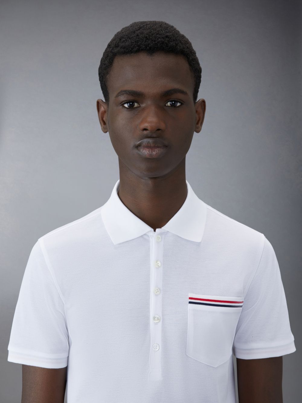 Men Thom Browne Pique Pocket Polo Shirt White | WZM09S83127