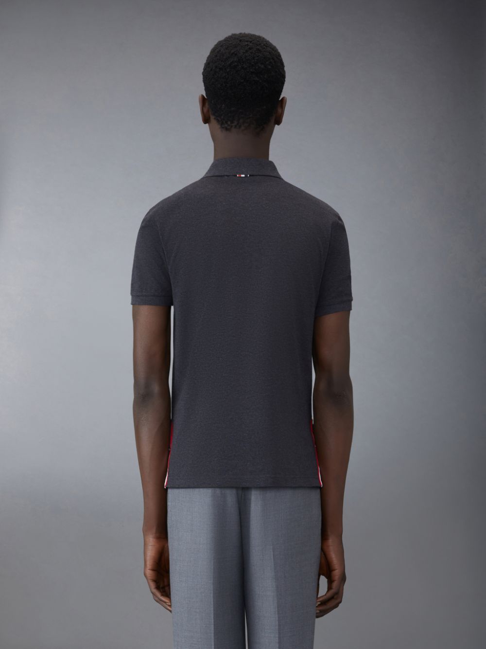 Men Thom Browne Pique Pocket Polo Shirt Grey | EVX36I32472