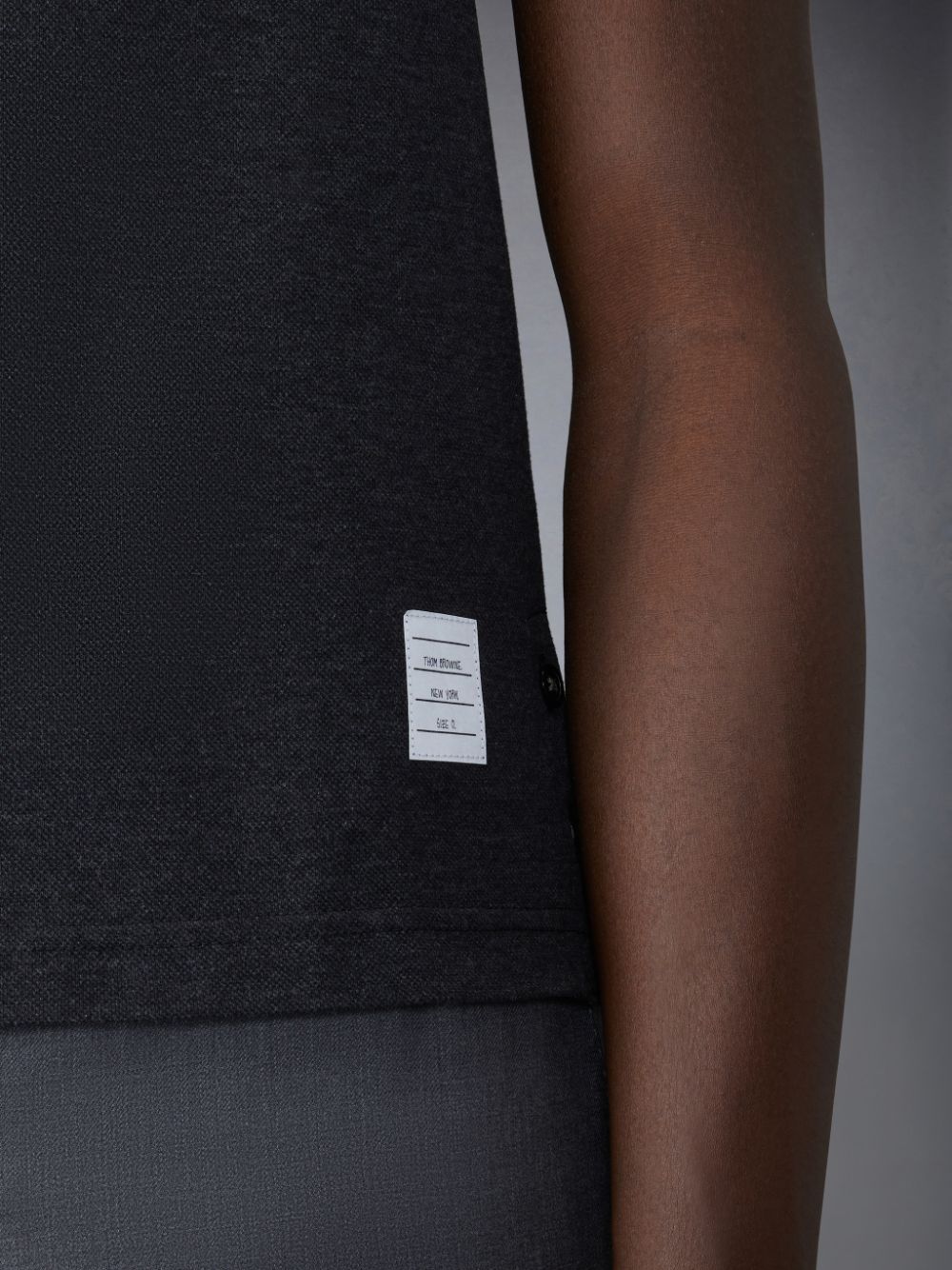 Men Thom Browne Pique Pocket Polo Shirt Grey | EVX36I32472