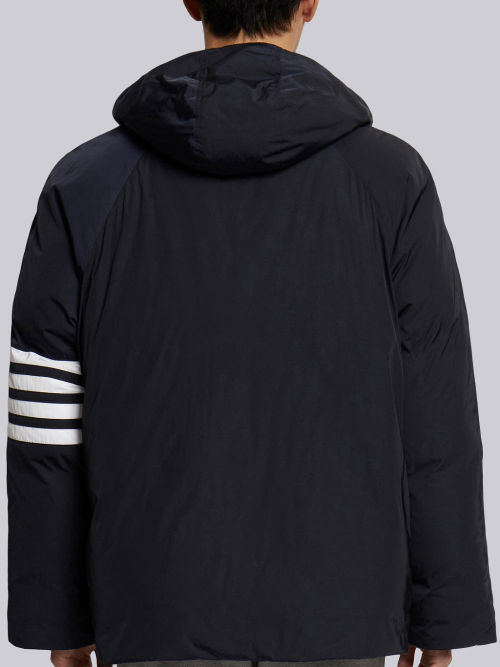 Men Thom Browne Poly Twill 4-bar Sideline Football Parka Navy | VYI36H12353