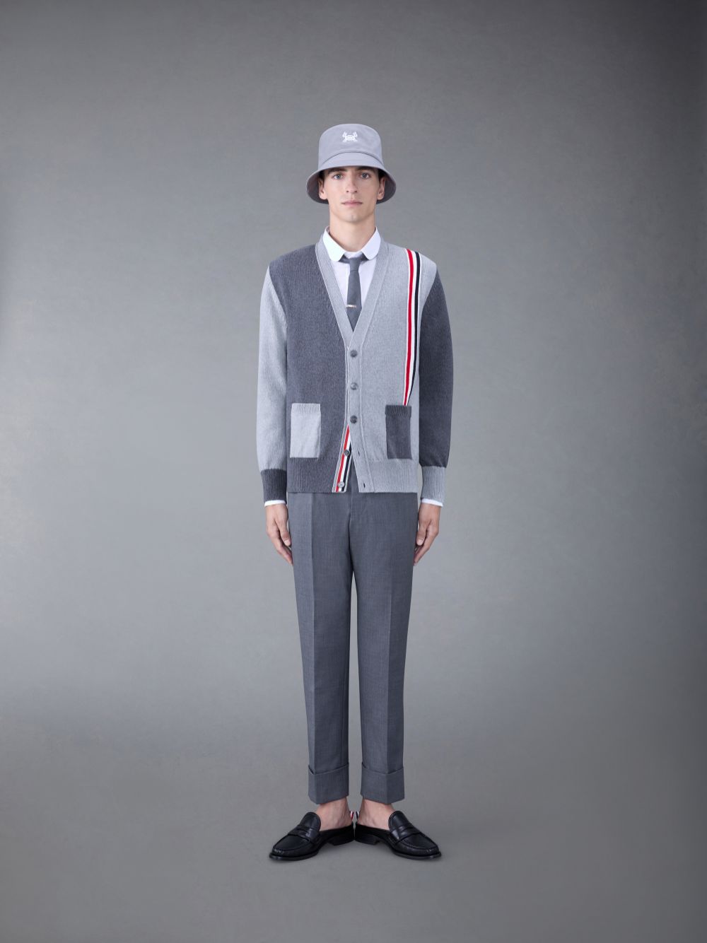 Men Thom Browne Poplin Tipping Shirts White | EUO69N63360