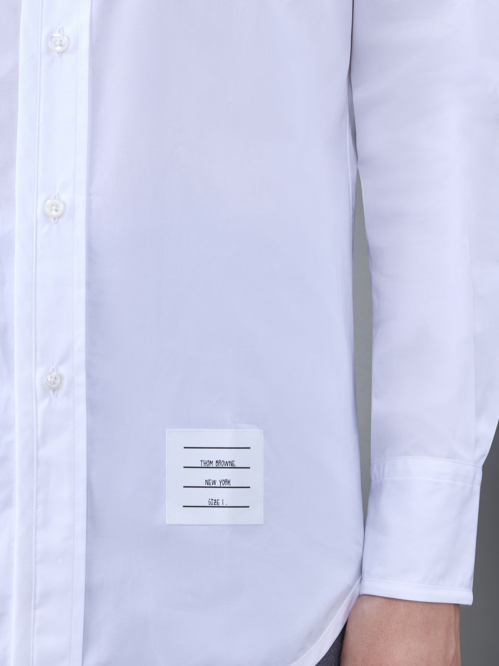 Men Thom Browne Poplin Tipping Shirts White | EUO69N63360