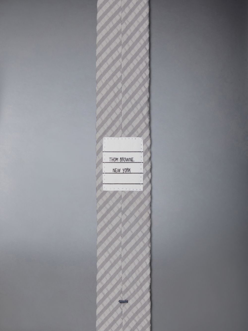 Men Thom Browne Seersucker Classic Ties Grey | FBJ81M44422