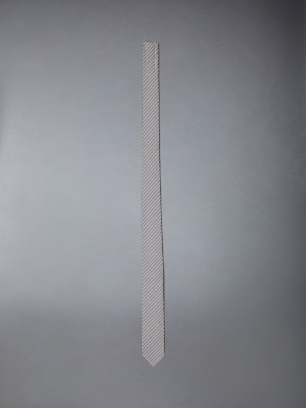 Men Thom Browne Seersucker Classic Ties Grey | FBJ81M44422