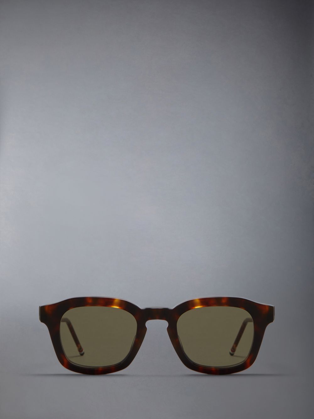 Men Thom Browne Tortoise Acetate Rectangular Sunglasses Brown | FXI99B53583