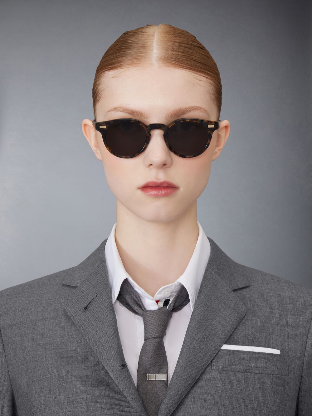 Men Thom Browne Tortoise Acetate Round Sunglasses Brown | VQQ79K02975