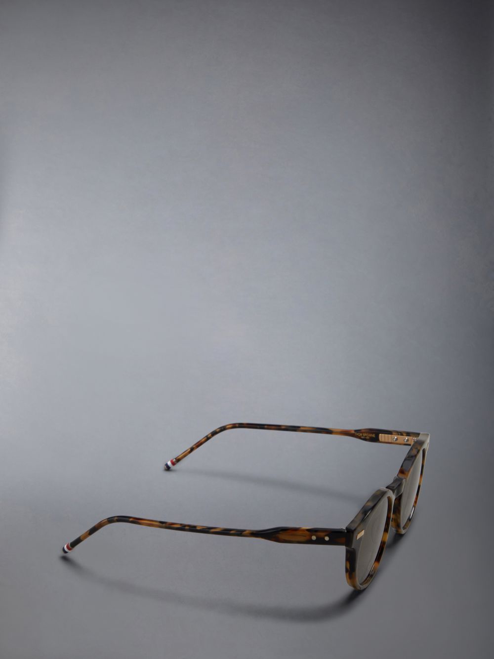 Men Thom Browne Tortoise Acetate Round Sunglasses Brown | VQQ79K02975