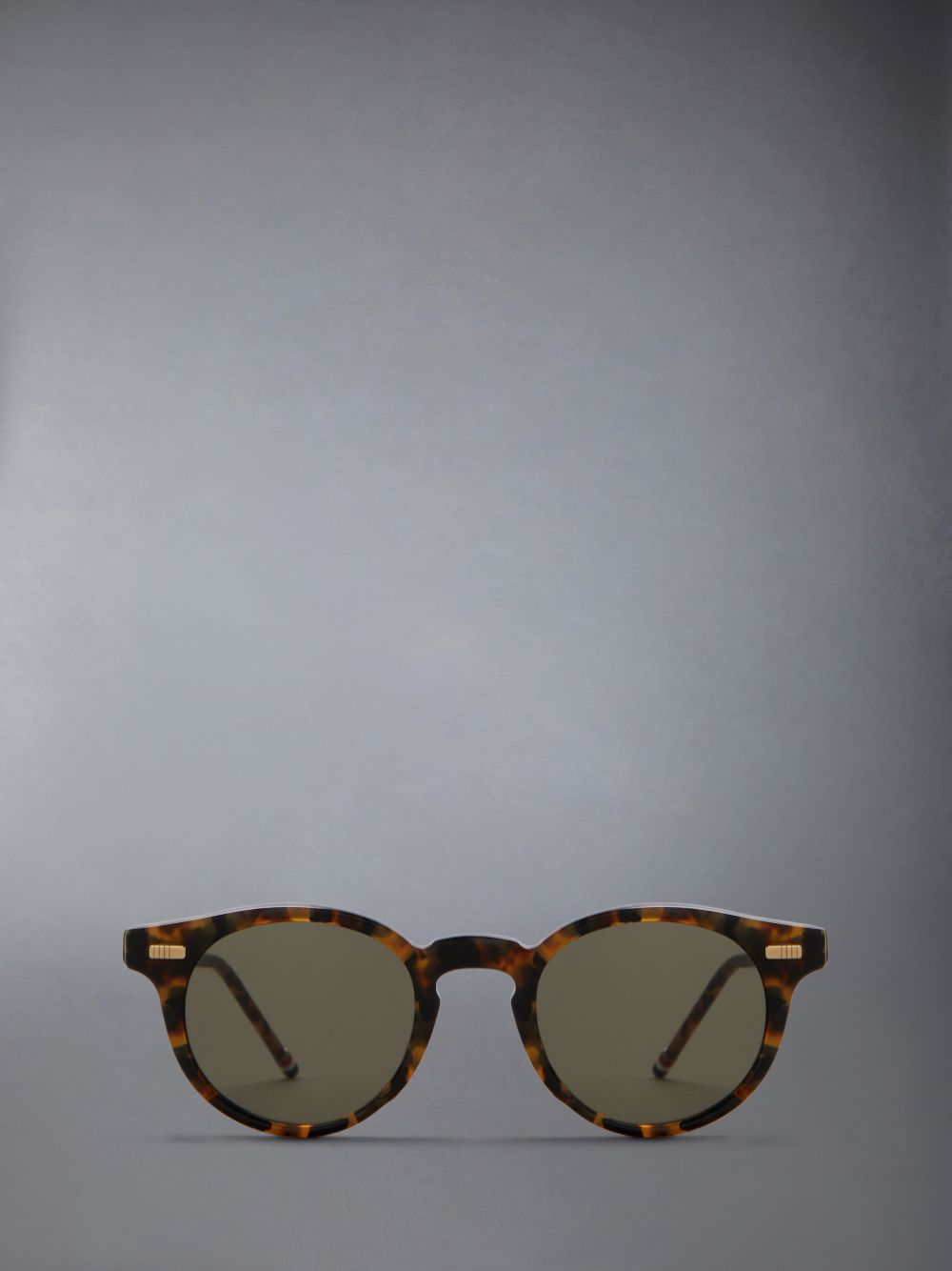 Men Thom Browne Tortoise Acetate Round Sunglasses Brown | VQQ79K02975