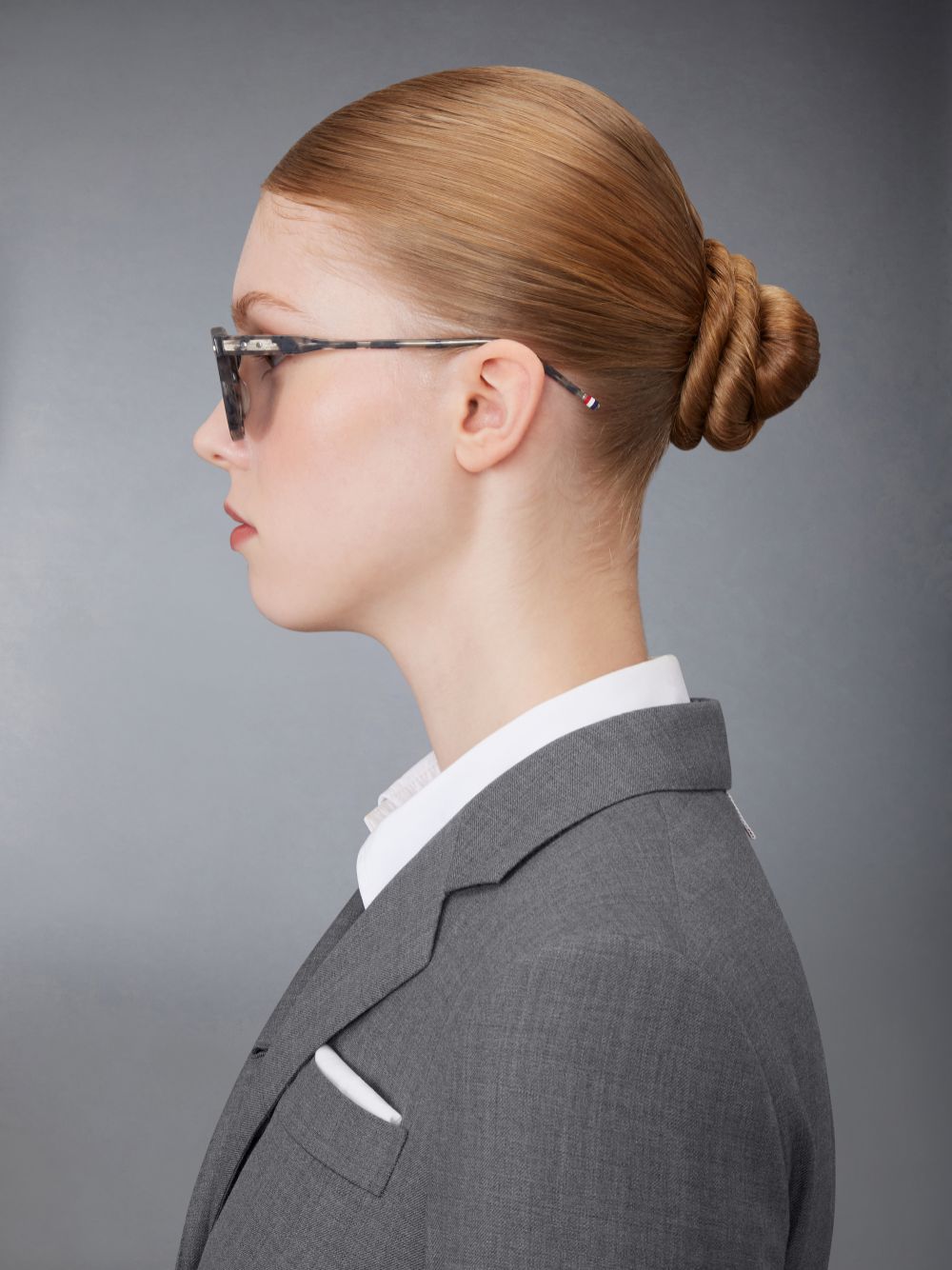 Men Thom Browne Tortoise Acetate Round Sunglasses Grey | BTX73C43050