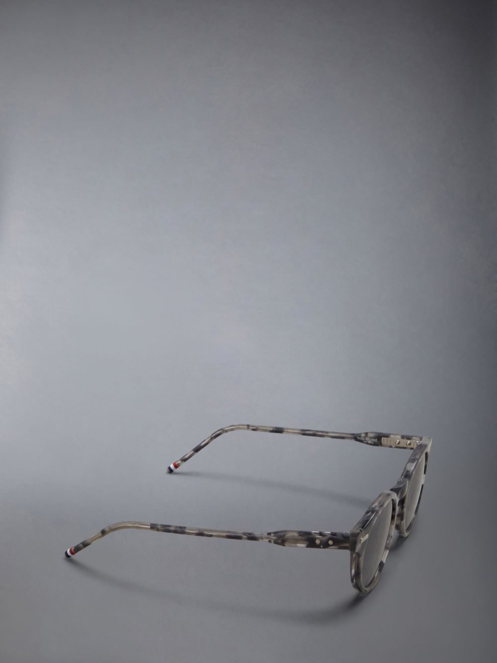 Men Thom Browne Tortoise Acetate Round Sunglasses Grey | BTX73C43050
