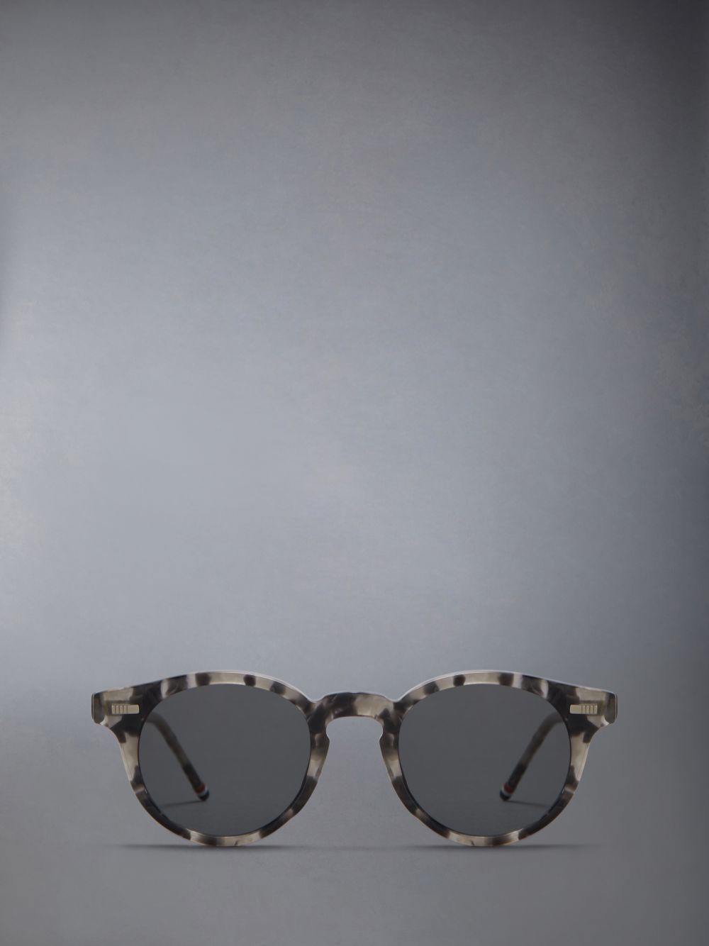 Men Thom Browne Tortoise Acetate Round Sunglasses Grey | BTX73C43050
