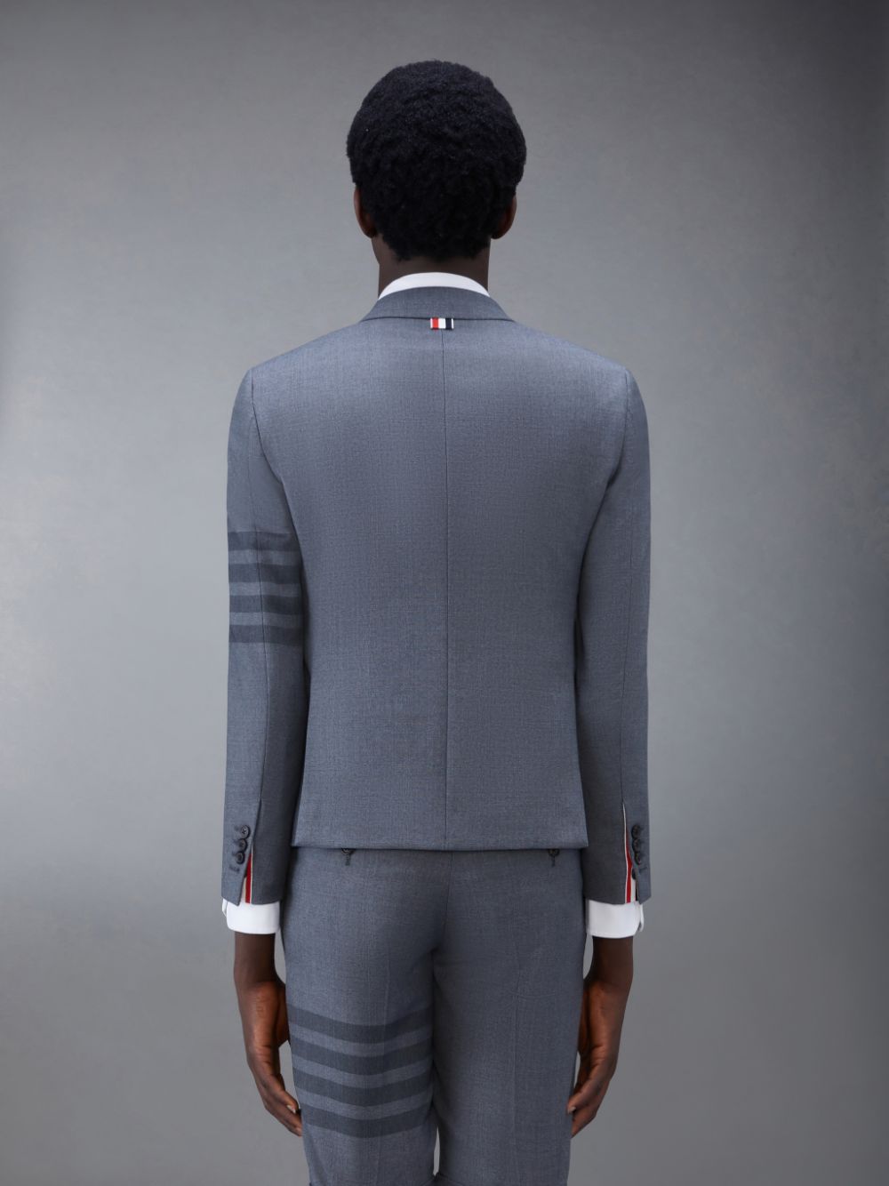 Men Thom Browne Twill School Uniform 4-Bar High Armhole Sport Coats Grey | SBJ37U68081
