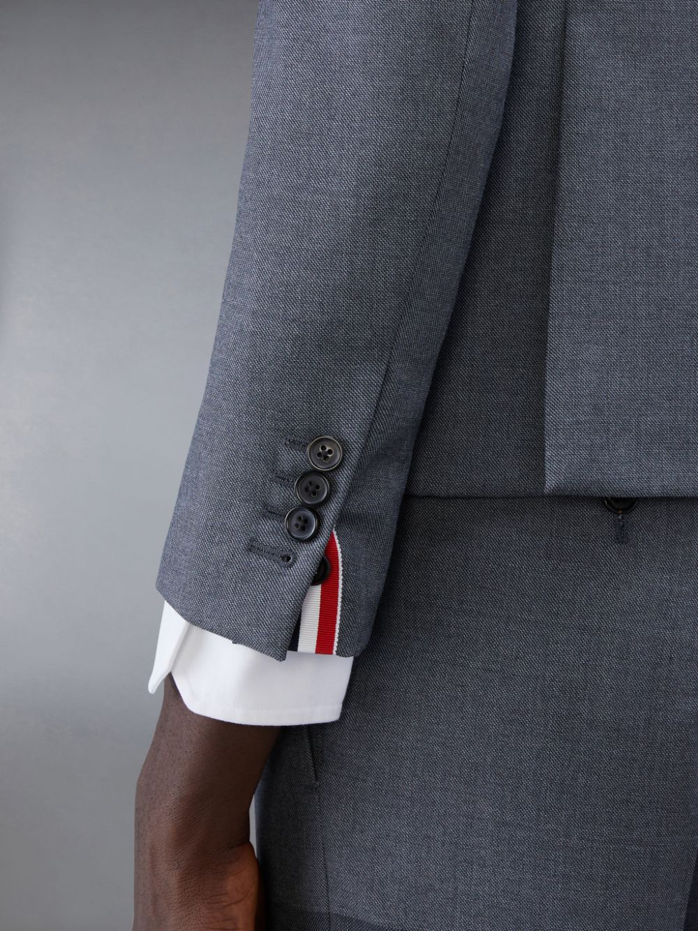 Men Thom Browne Twill School Uniform 4-Bar High Armhole Sport Coats Grey | SBJ37U68081