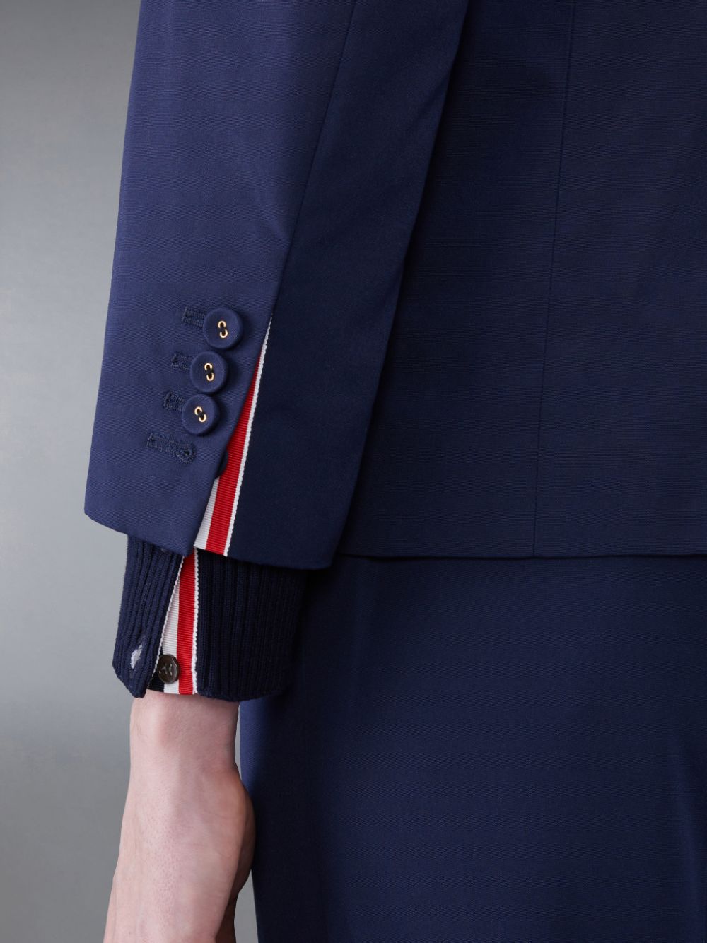 Men Thom Browne Typewriter Cloth Armband Straight Fit Sport Coats Blue | IJT67C81688