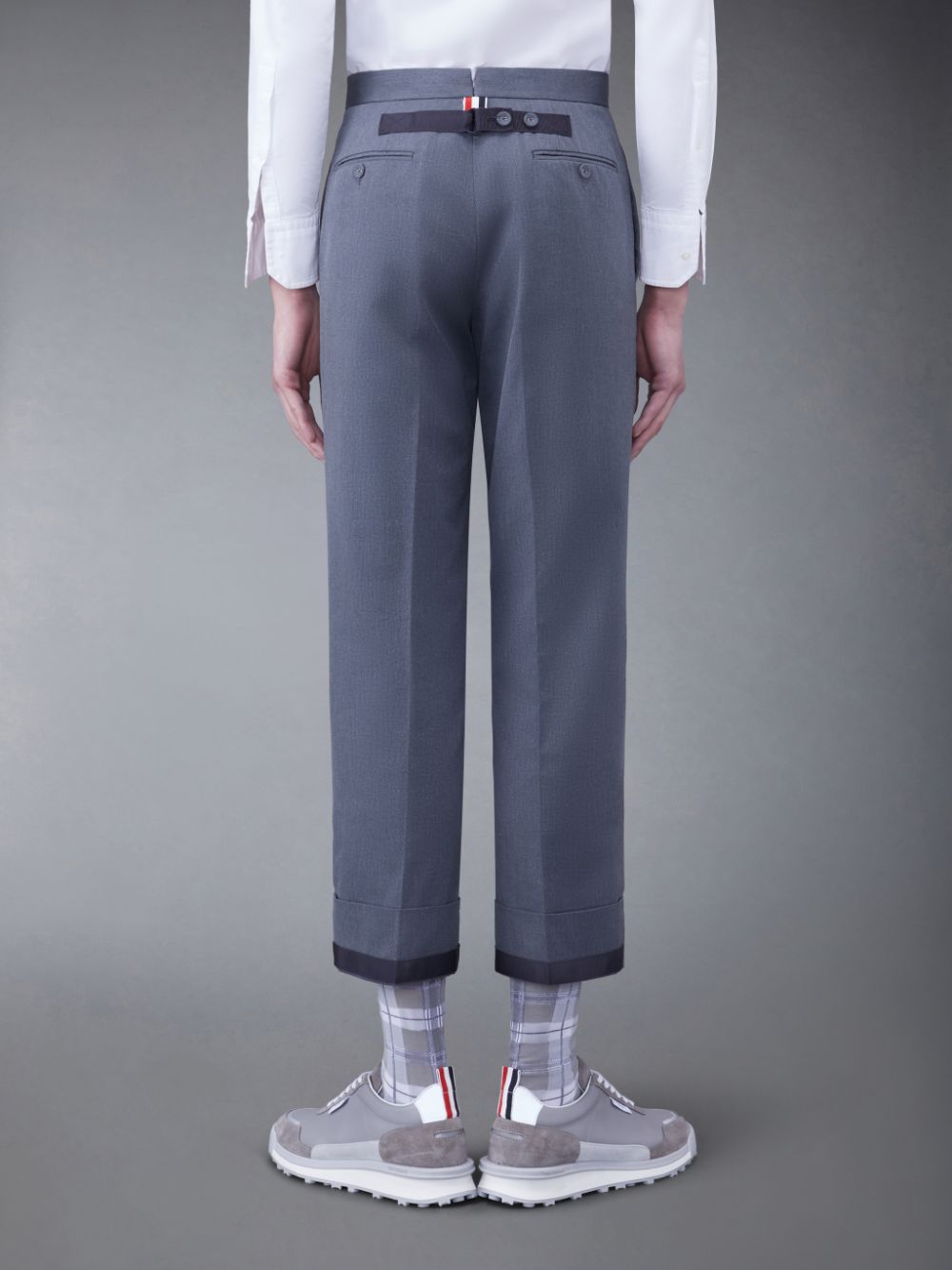 Men Thom Browne Typewriter Cloth Classic Pants Grey | NON40P51829