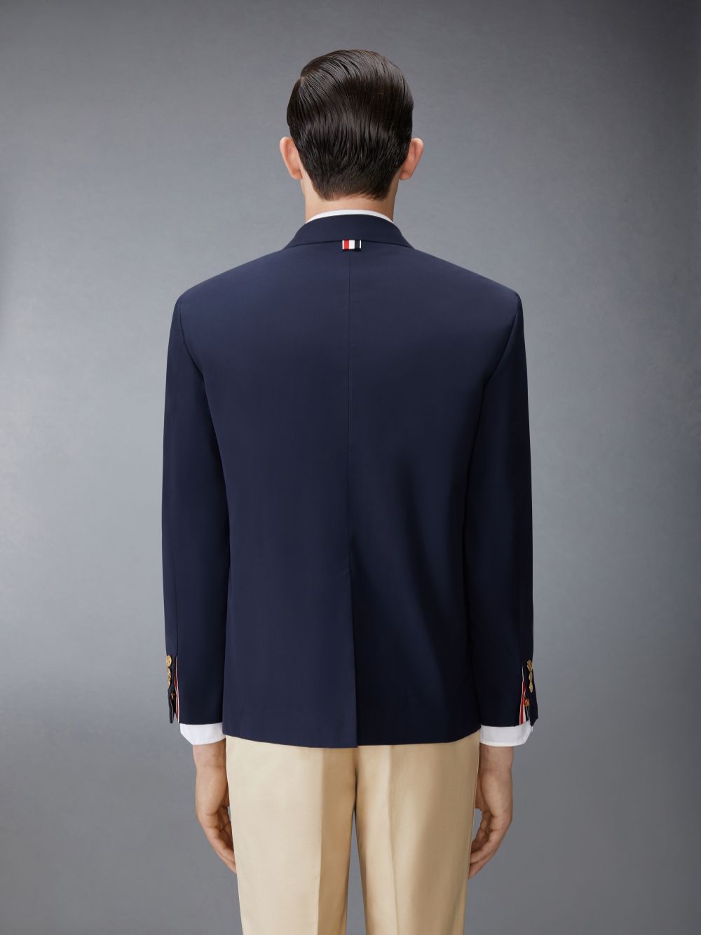 Men Thom Browne Typewriter Cloth Grosgrain Placket Sport Coats Blue | HEQ95B35558