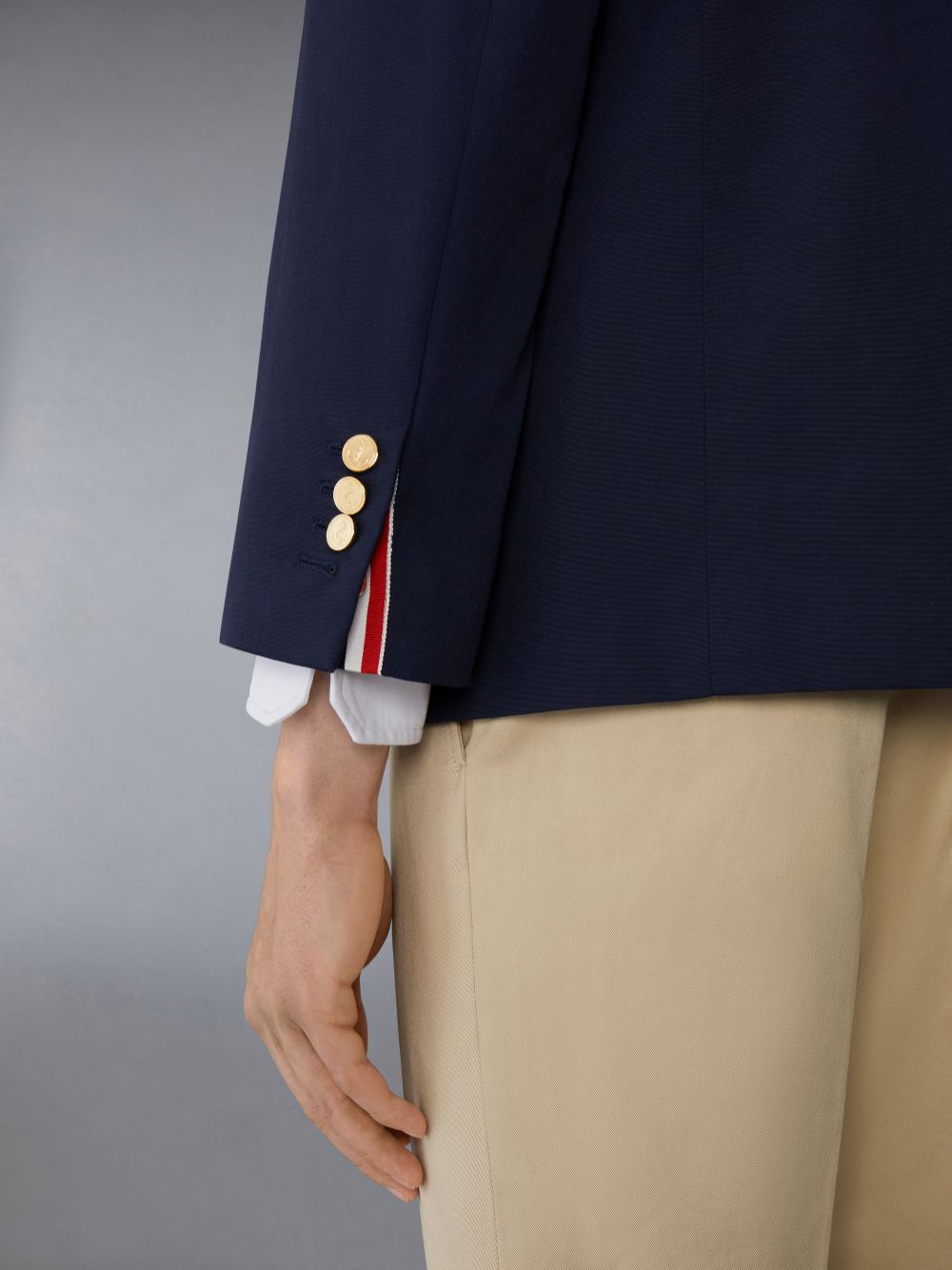 Men Thom Browne Typewriter Cloth Grosgrain Placket Sport Coats Blue | HEQ95B35558