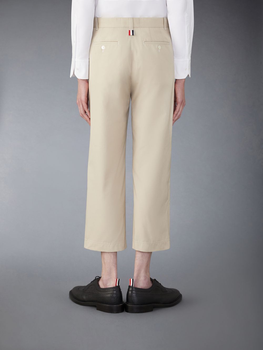 Men Thom Browne Typewriter Straight Leg Pants Beige | VKJ01X27310
