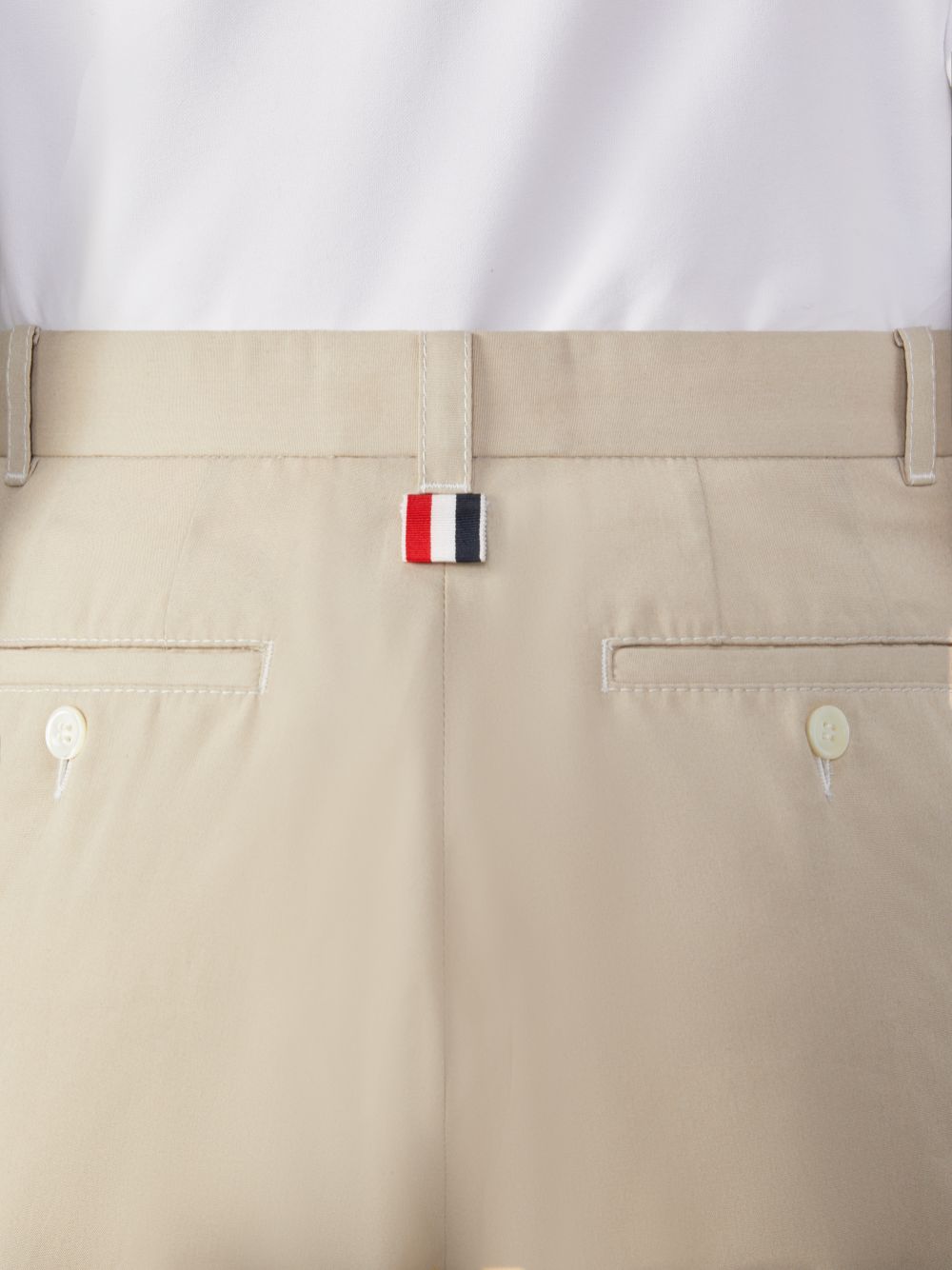 Men Thom Browne Typewriter Straight Leg Pants Beige | VKJ01X27310