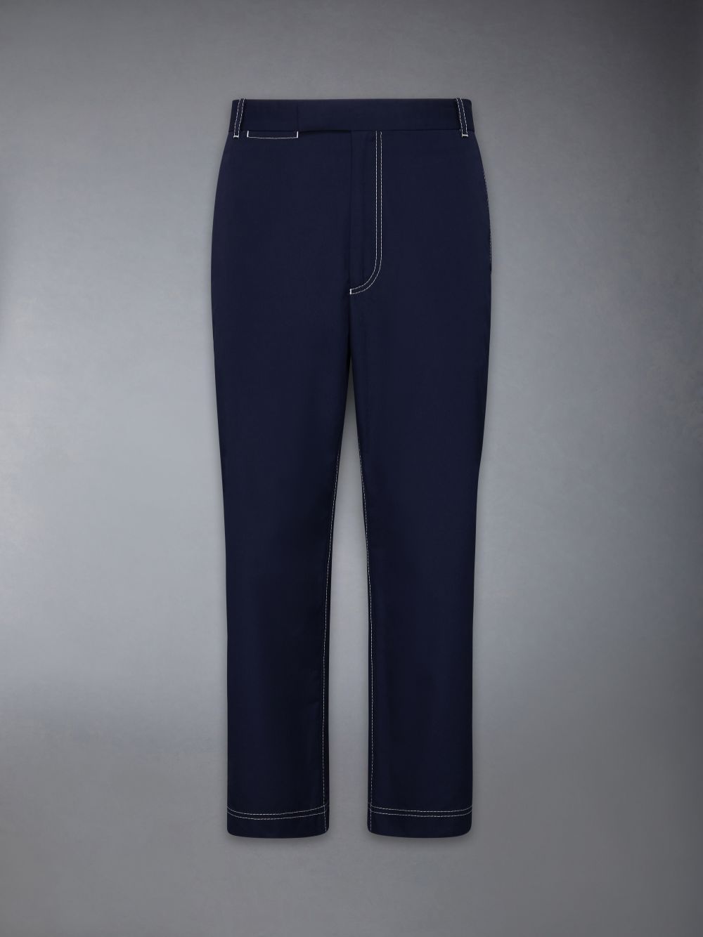 Men Thom Browne Typewriter Unconstructed Straight Leg Pants Blue | DDI03H39474
