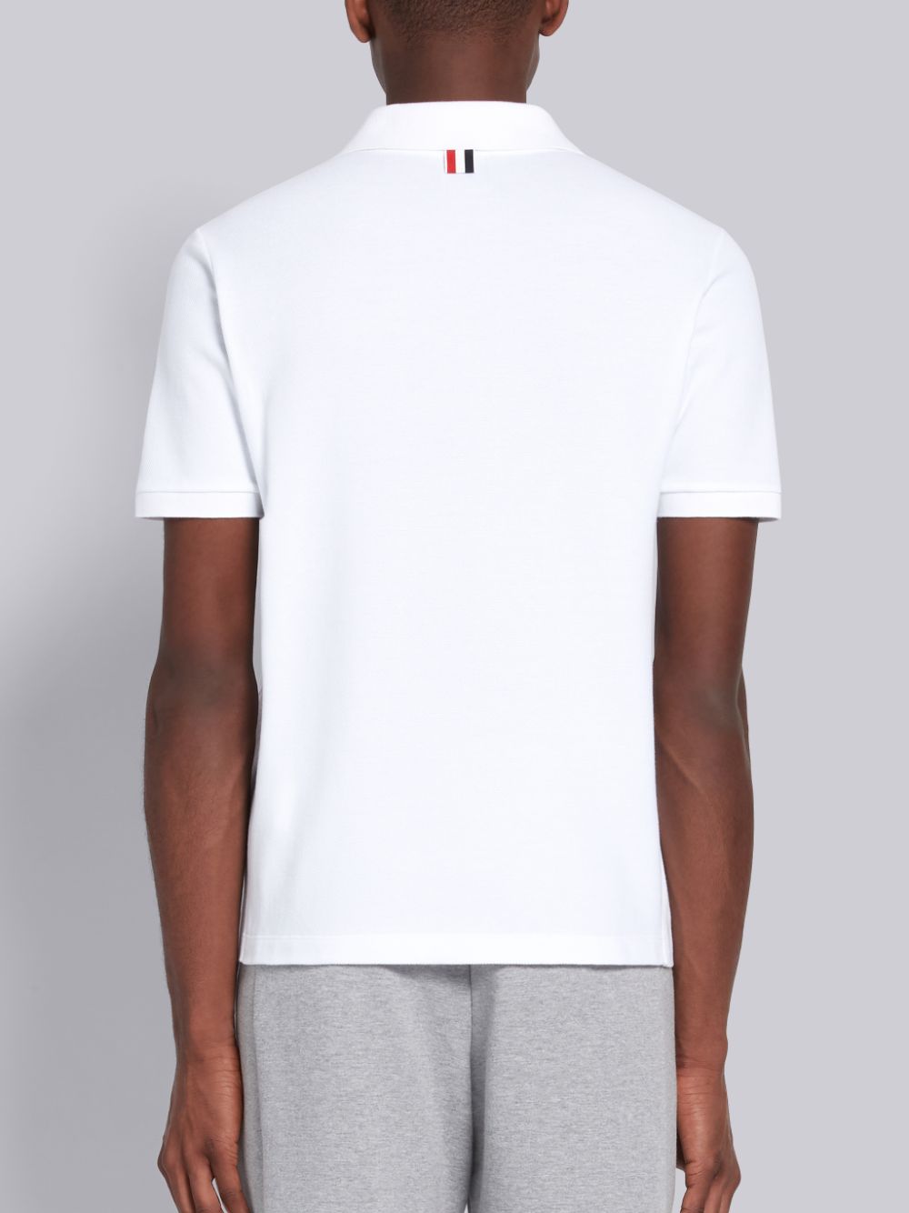 Men Thom Browne White Classic Cotton Pique Side Insert 4-Bar Polo Shirt White | PPC44G06479