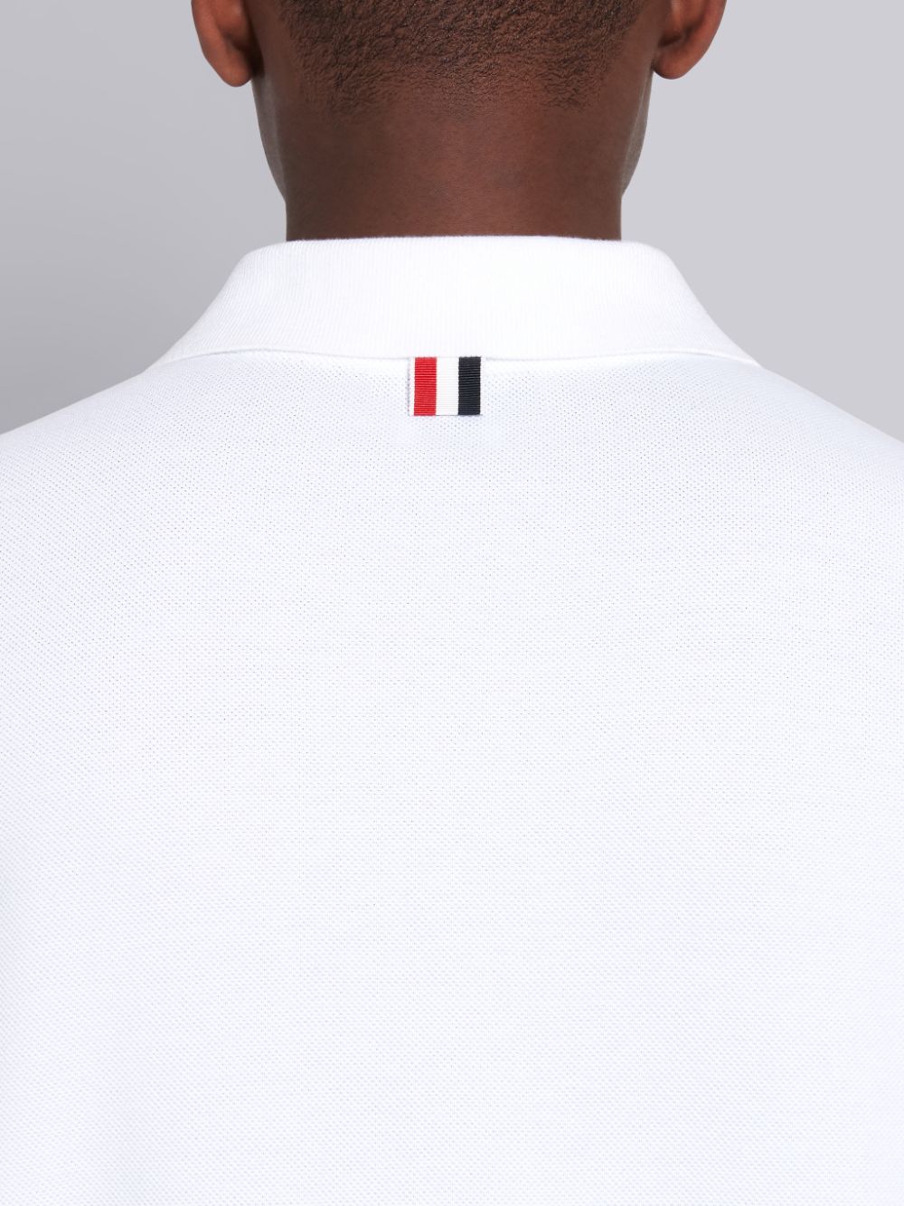 Men Thom Browne White Classic Cotton Pique Side Insert 4-Bar Polo Shirt White | PPC44G06479