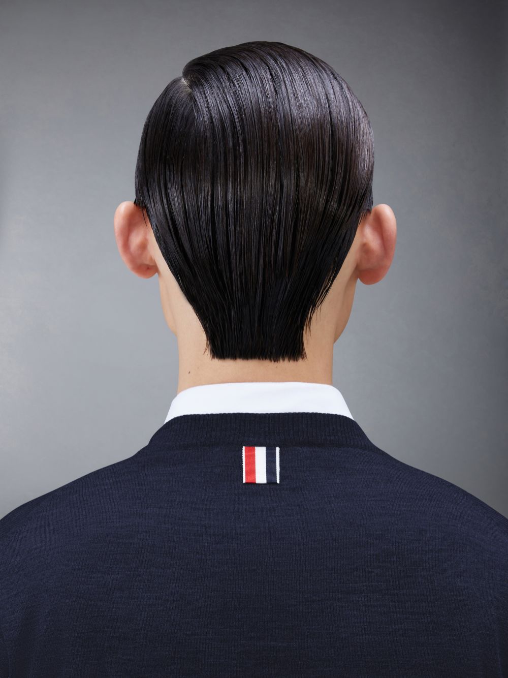 Men Thom Browne Wool 4-Bar Pullover Blue | YGZ93P01239