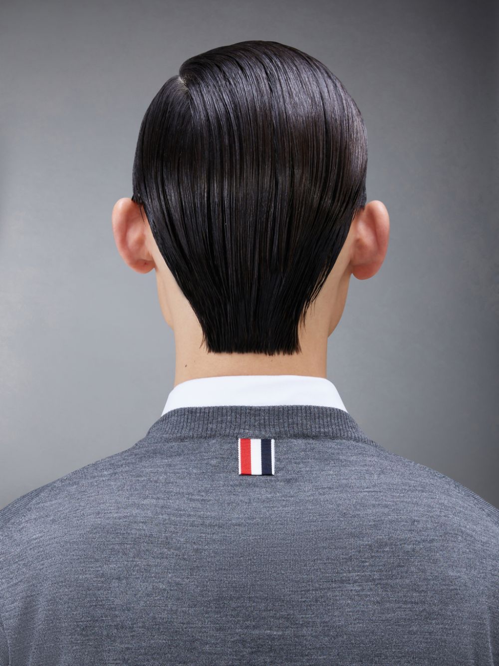 Men Thom Browne Wool 4-Bar Pullover Grey | NWJ92A89531