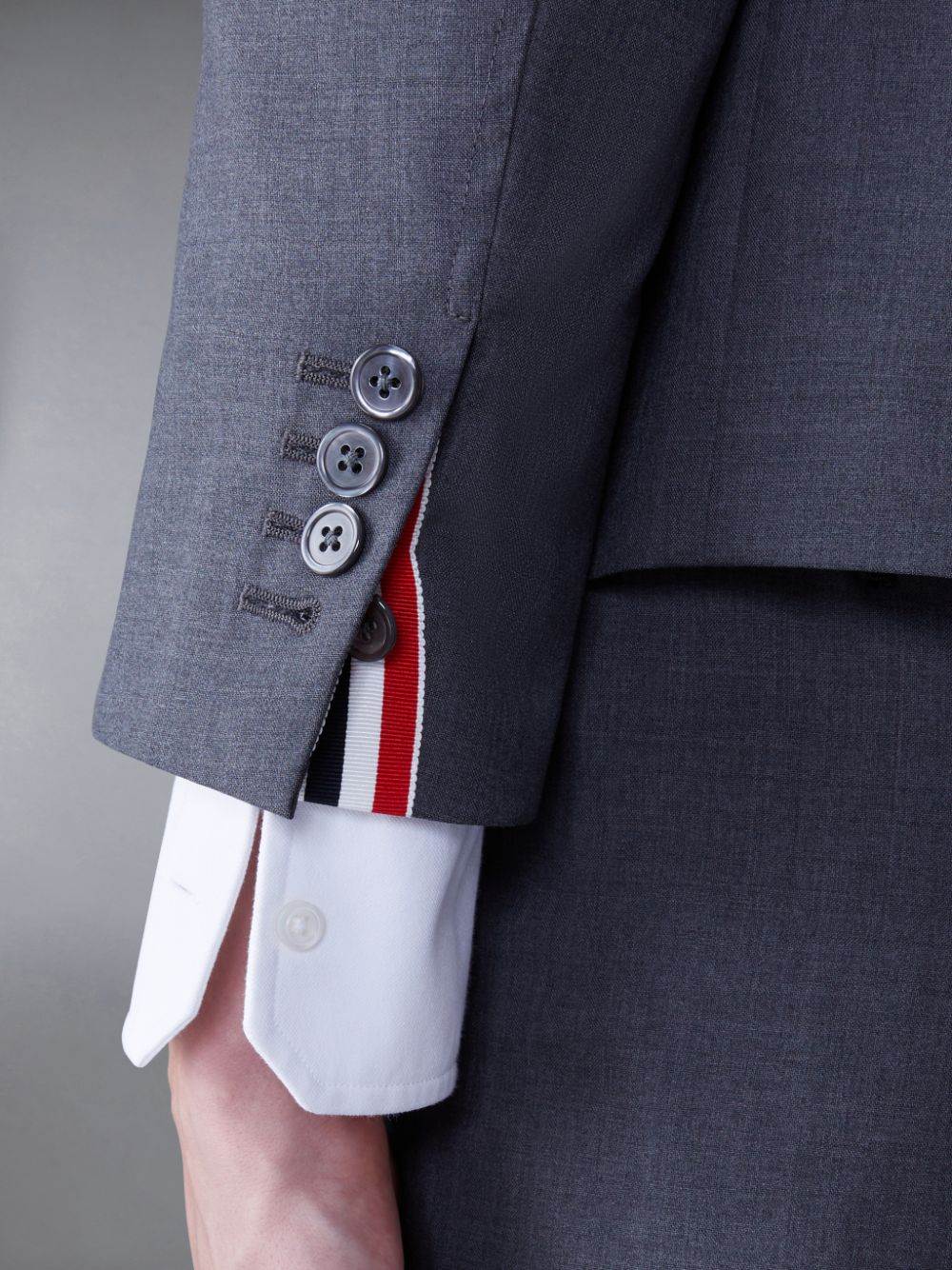 Men Thom Browne Wool 4-Bar Sack Sport Coats Grey | XMN12I57867