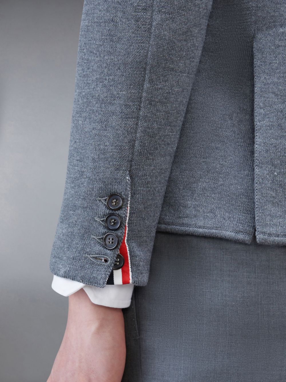 Men Thom Browne Wool 4-Bar Sport Coats Grey | VFX82B68914