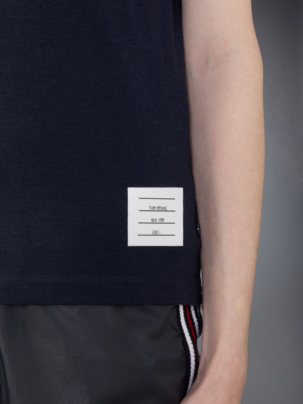 Men Thom Browne Wool Jersey Ringer T Shirts Blue | PRK11M52977