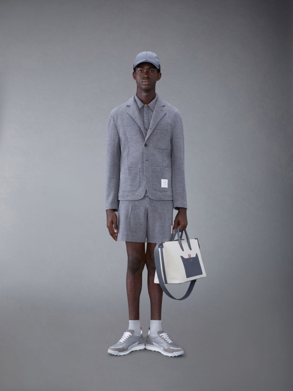 Men Thom Browne Wool Midi Shorts Grey | SCP89T48927