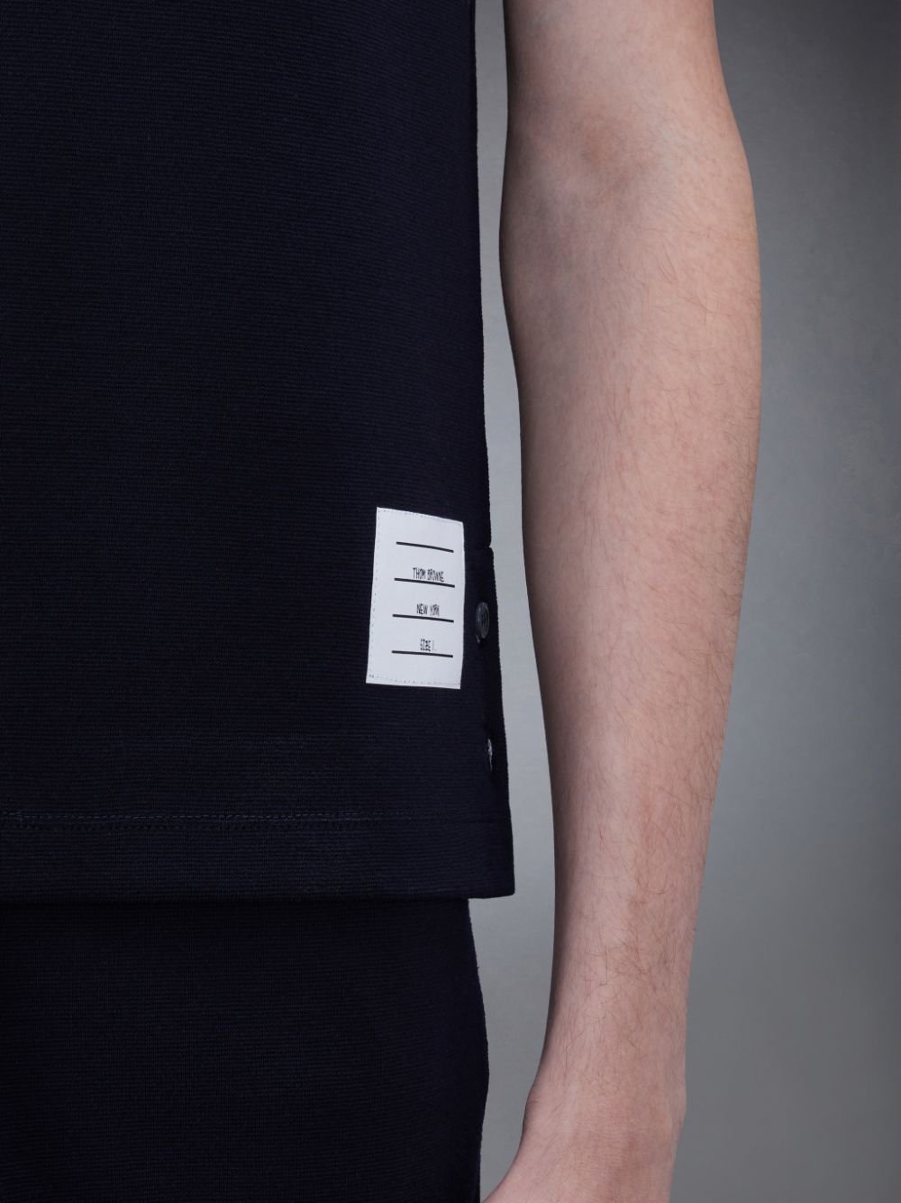 Men Thom Browne Wool Short Sleeve Polo Shirt Blue | INZ31E18968