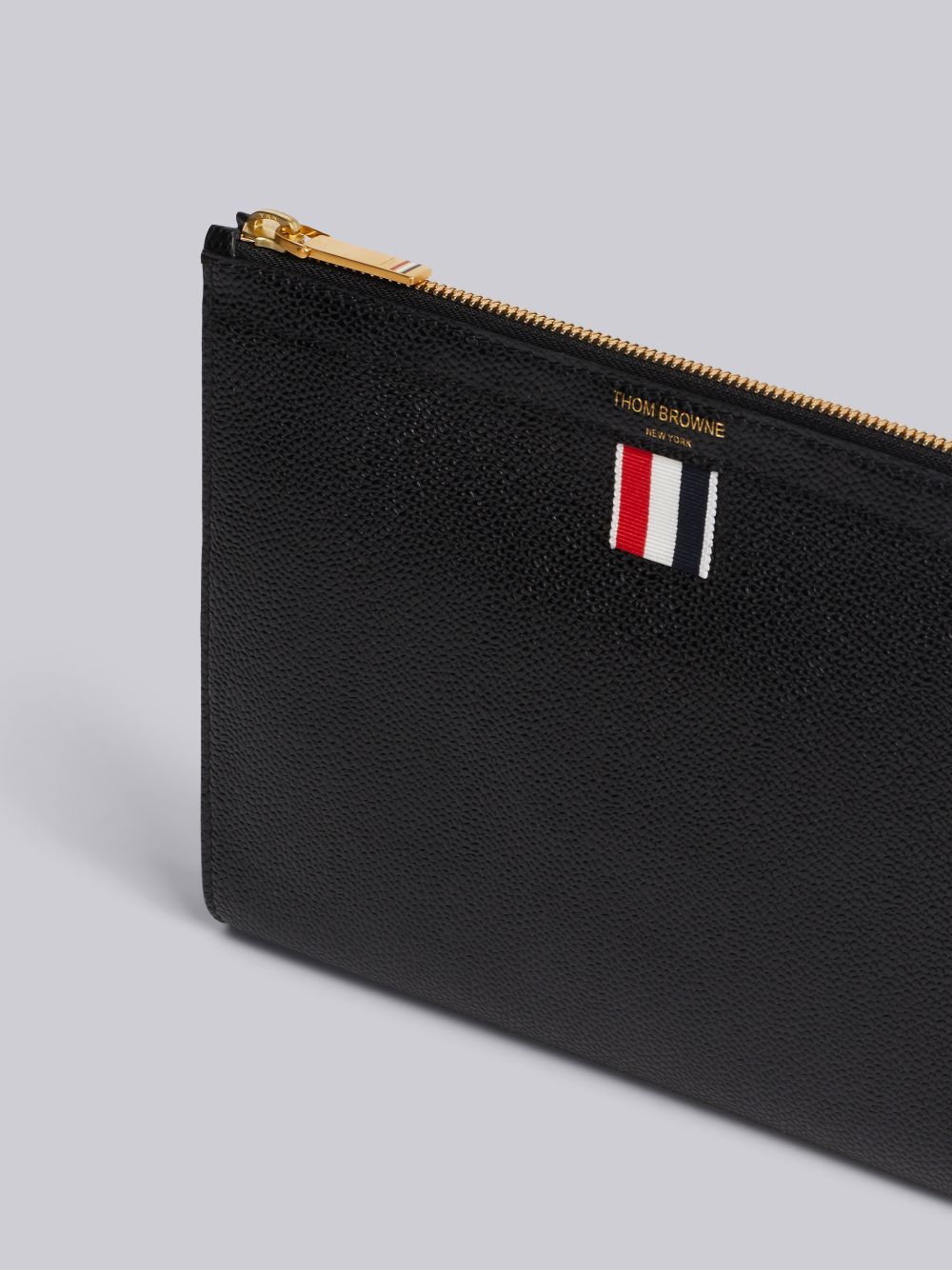 Men Thom Browne mini Gusset Clutch Bags Black | CIV21Q34023