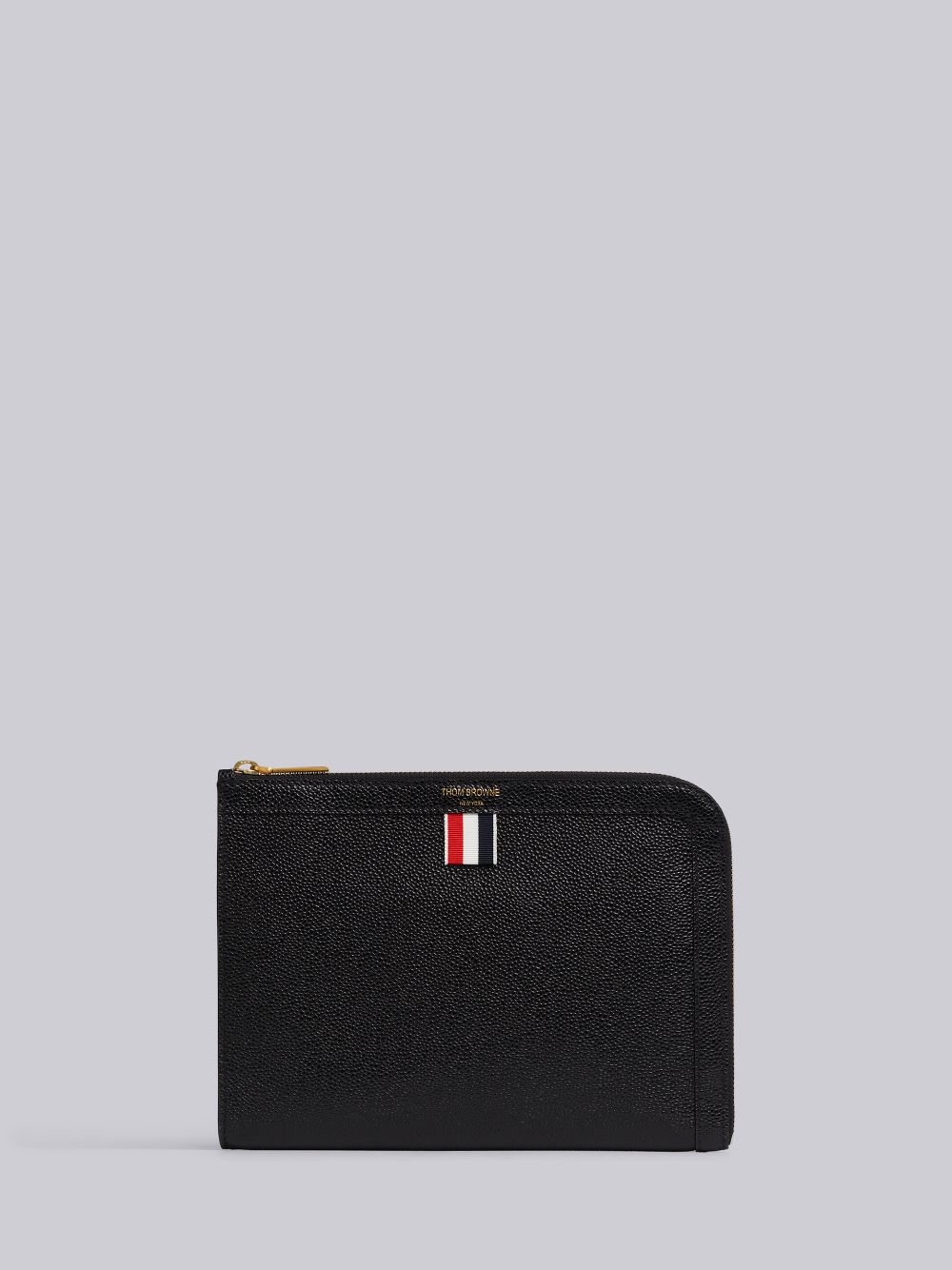 Men Thom Browne mini Gusset Clutch Bags Black | CIV21Q34023