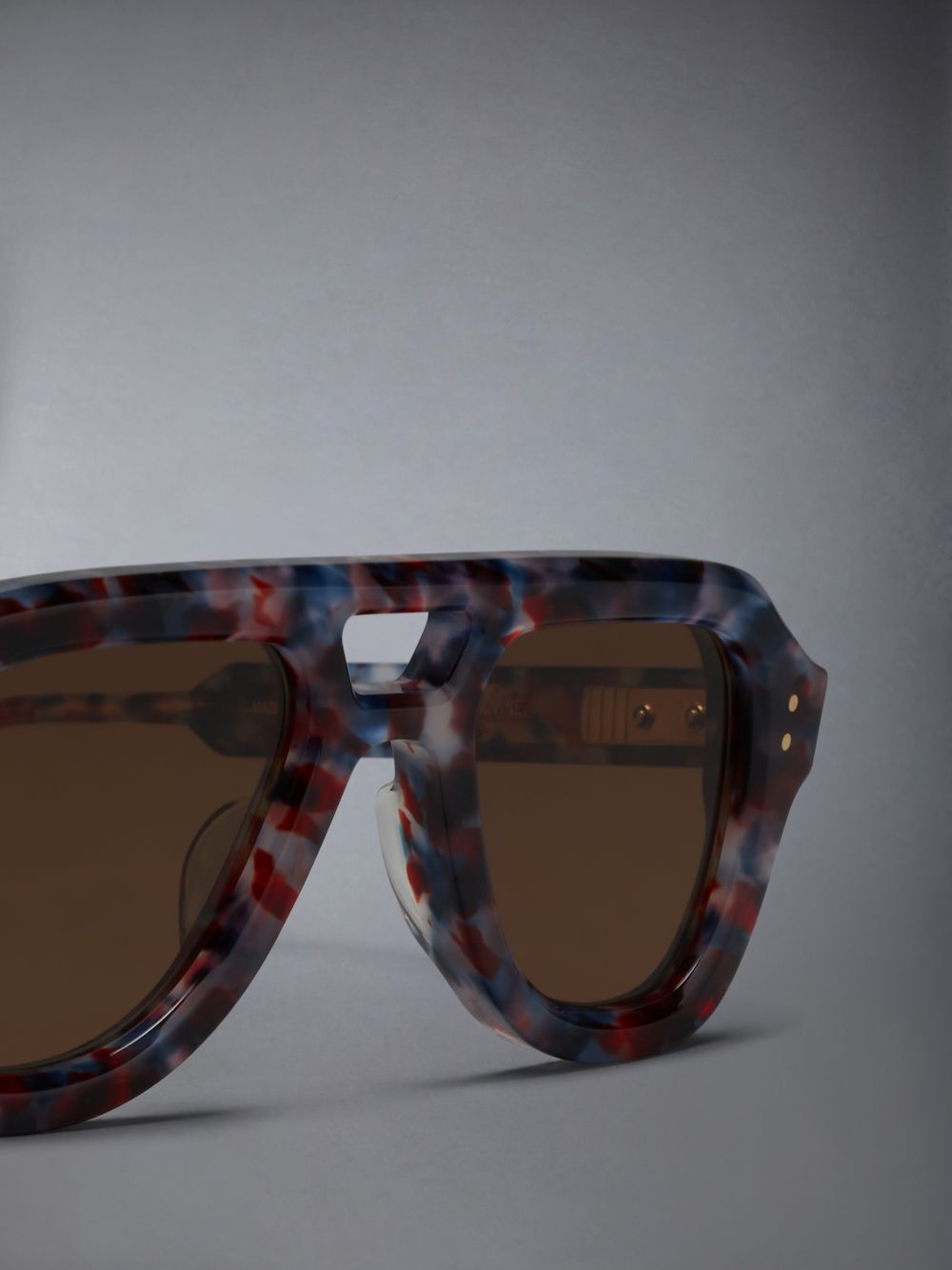 Women Thom Browne Acetate Aviator Sunglasses Multicolor | ZPE65R61588