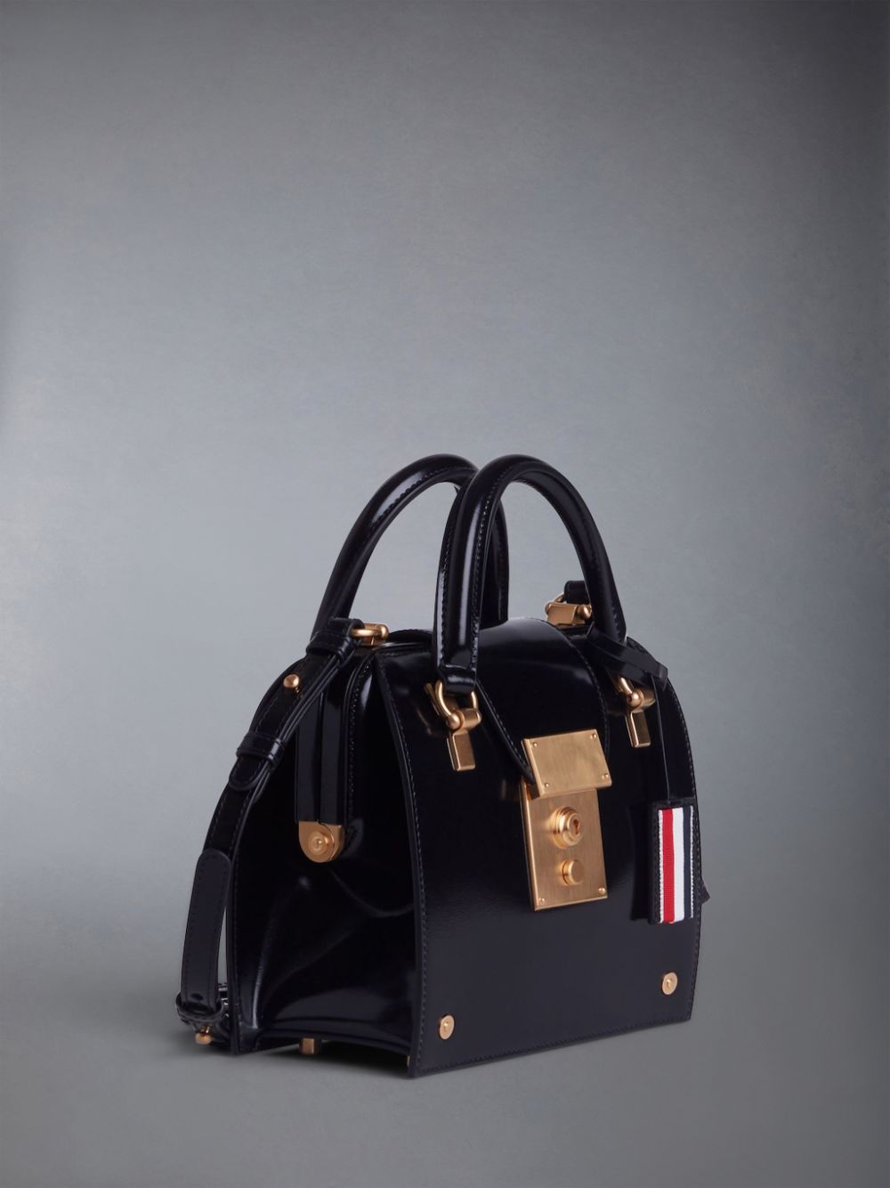 Women Thom Browne Calfskin Mrs. Mini Tote Bags Black | SRH35N18430