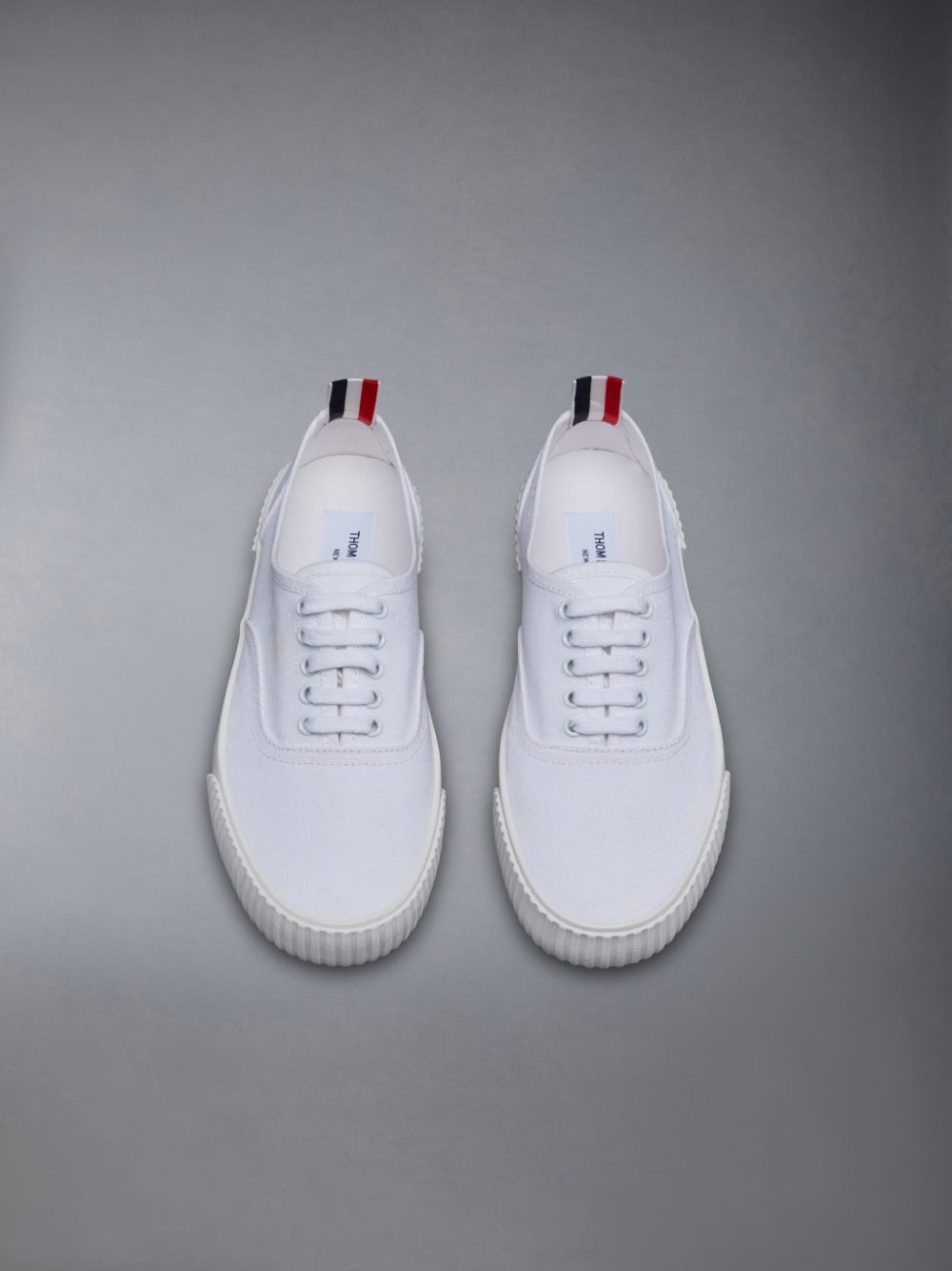 Women Thom Browne Canvas Heritage Sneakers White | OOR39F16923