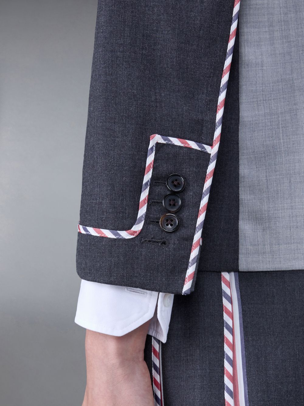 Women Thom Browne Classic Funmix Twill Sportcoat Coats Grey | WTU26W24882