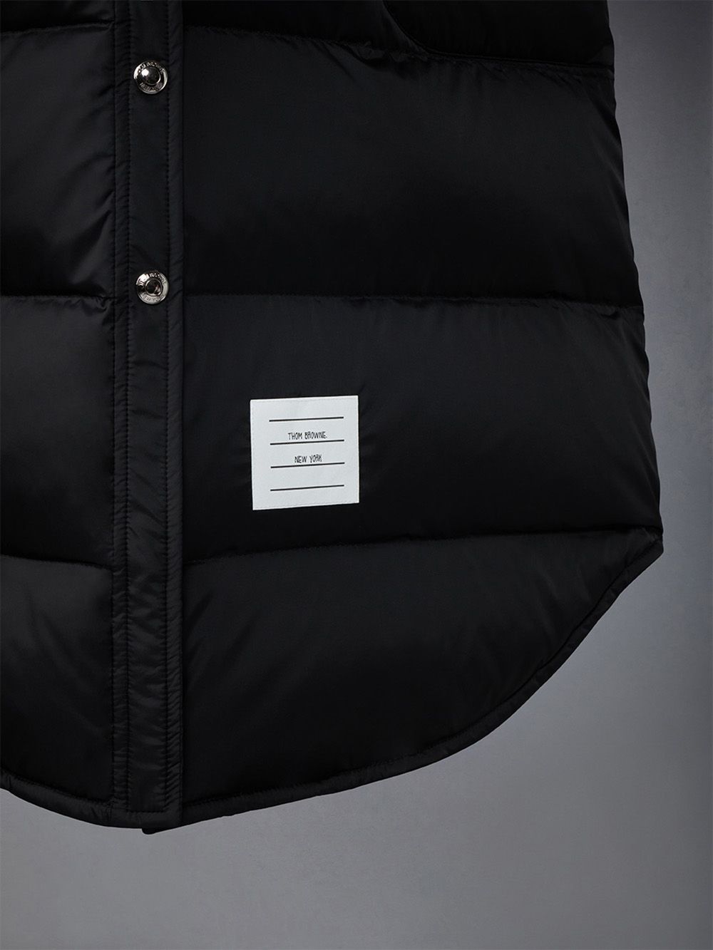 Women Thom Browne Downfilled 4-bar Hooded Shirtdress Coats Black | QZK15W12857