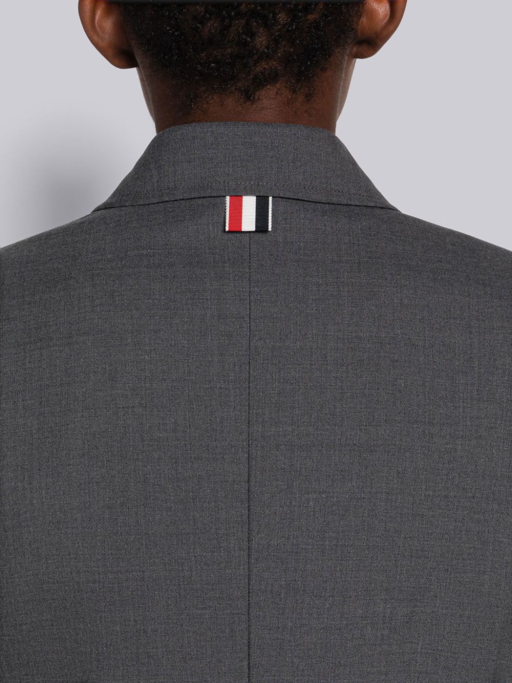 Women Thom Browne PLAIN WEAVE 4-BAR CHESTERFIELD Coats Grey | BJK23V98814