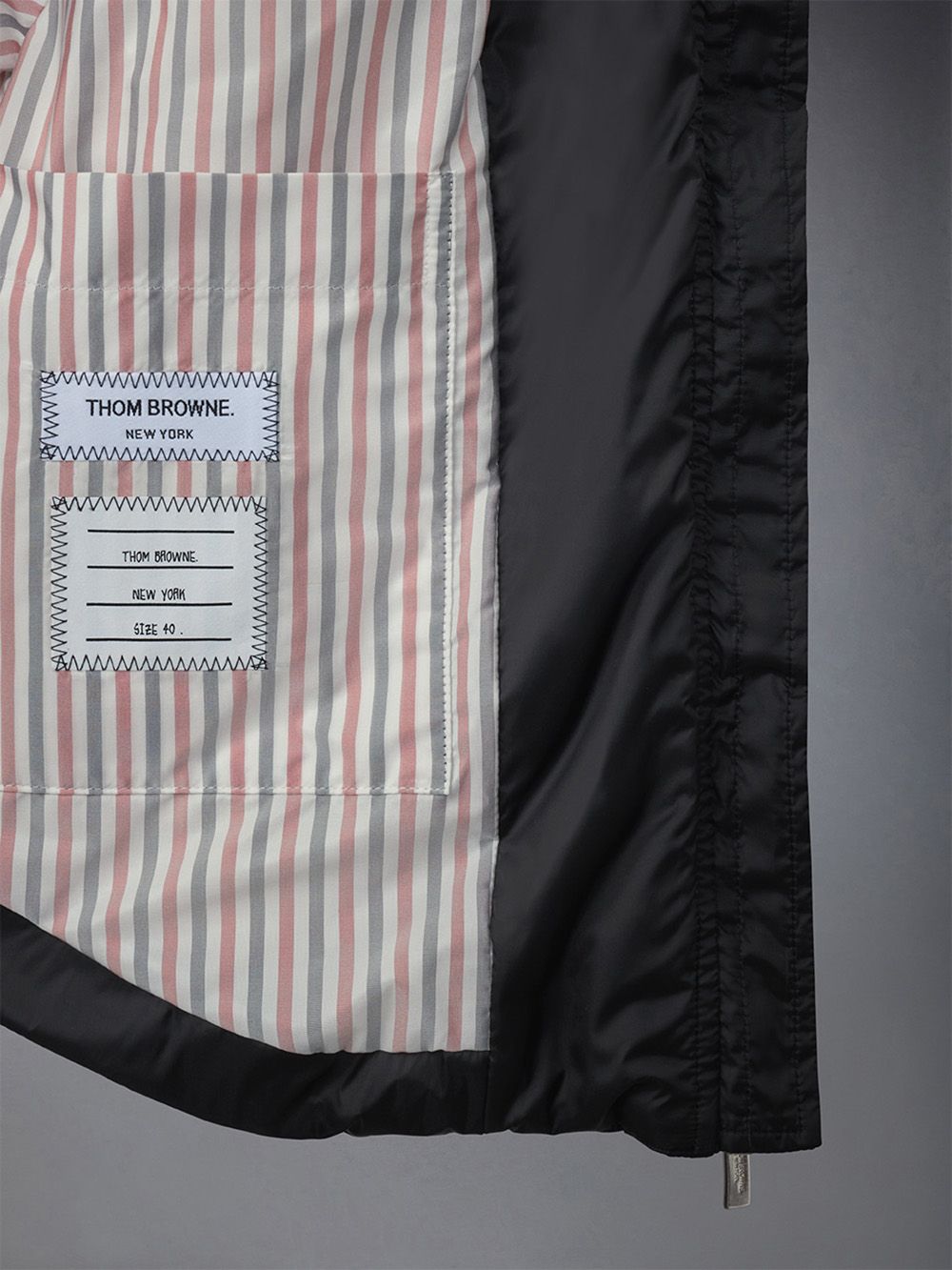 Women Thom Browne Patch Pocket 4-bar Hooded Downfill Jackets Black | KYQ66U04504