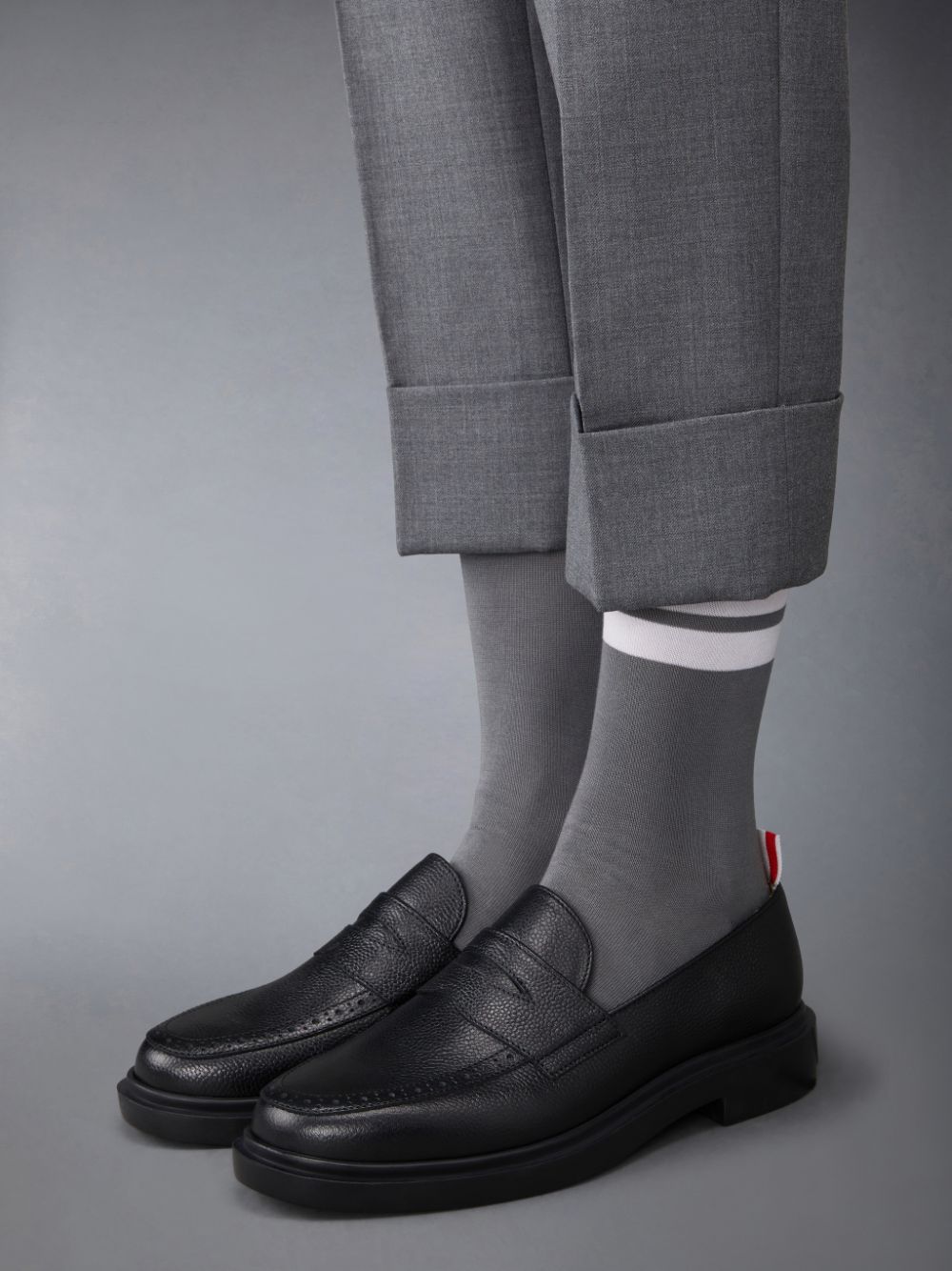 Women Thom Browne Pebble Grain Penny Loafers Black | MVO28X53562