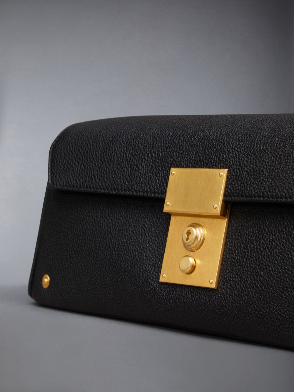 Women Thom Browne Soft Pebble Grain Mrs.uette Clutch Bags Black | KNB24N00880
