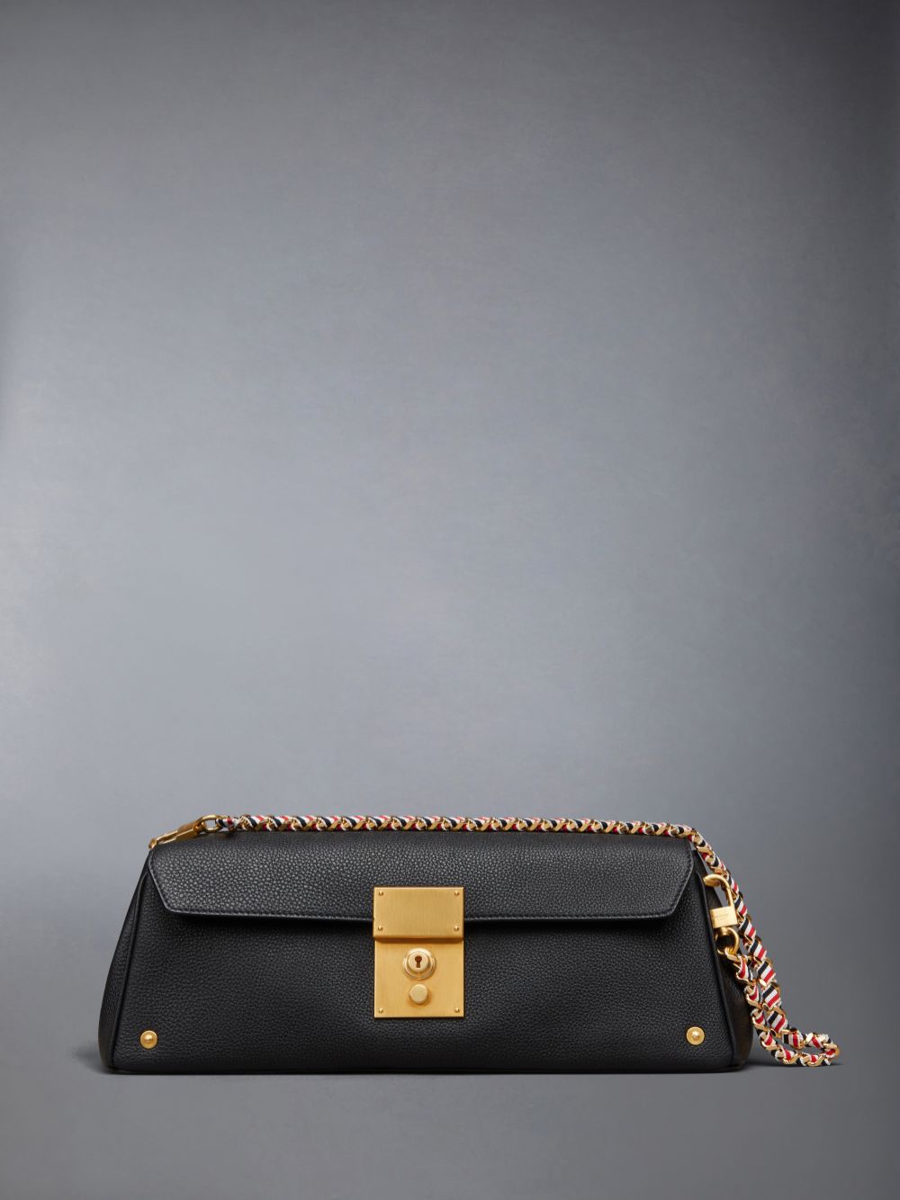 Women Thom Browne Soft Pebble Grain Mrs.uette Clutch Bags Black | KNB24N00880