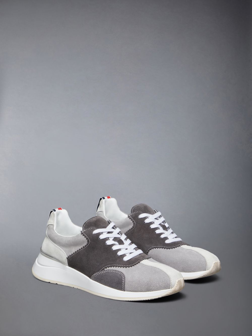 Women Thom Browne Suede Sprinter Sneakers Grey | YPT74H67145