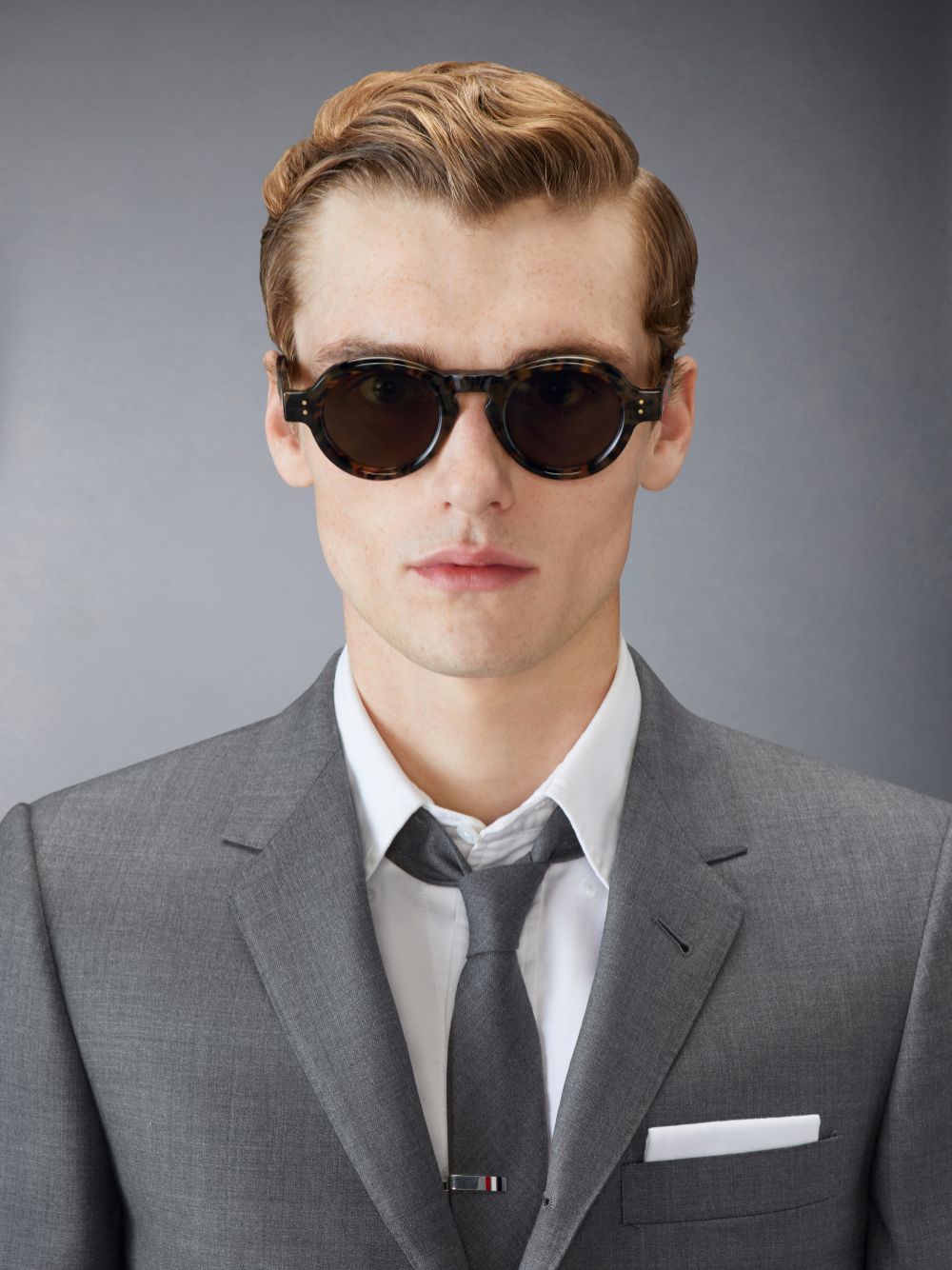 Women Thom Browne Tokyo Tortoise Acetate Round Sunglasses Brown | JYQ36B96879