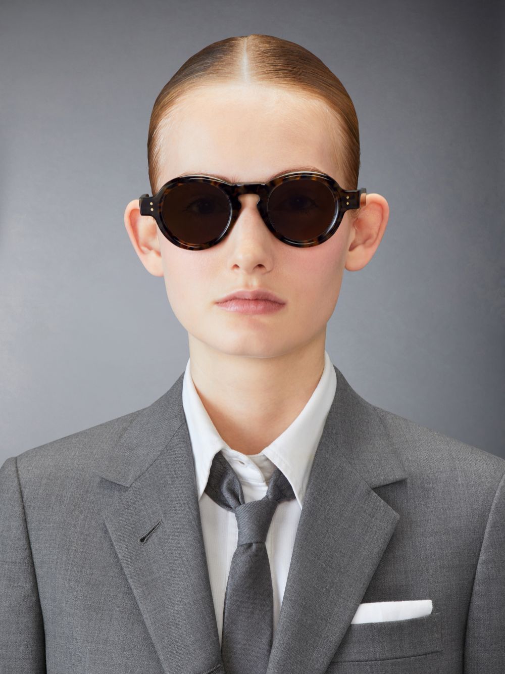 Women Thom Browne Tokyo Tortoise Acetate Round Sunglasses Brown | JYQ36B96879