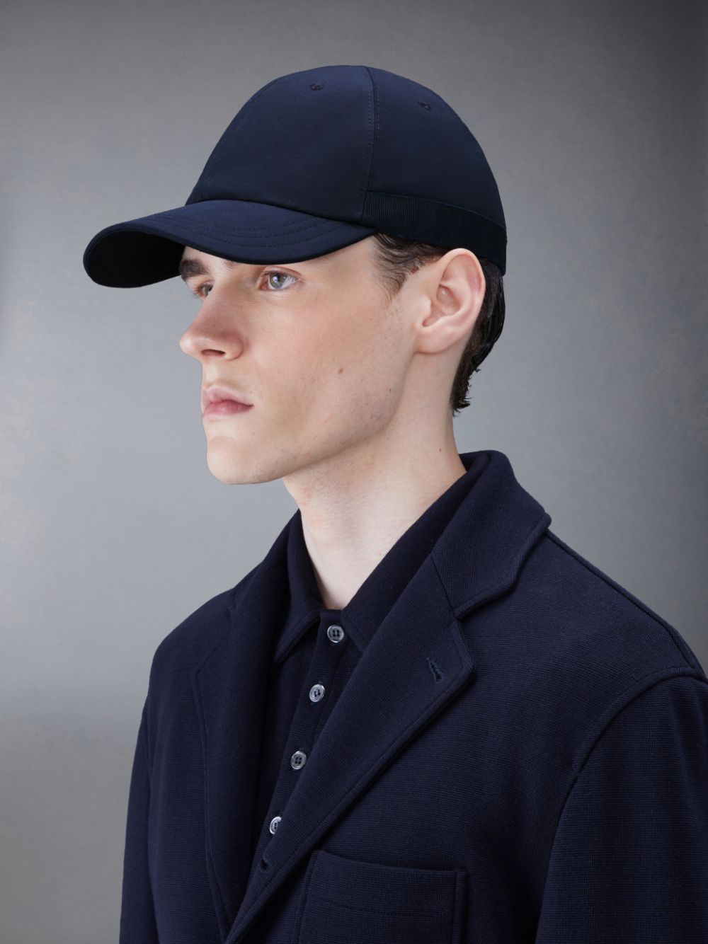 Women Thom Browne Typewriter Cloth Classic Baseball Caps Blue | CFO09W53668